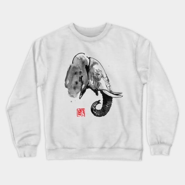 elephant profile Crewneck Sweatshirt by pechane